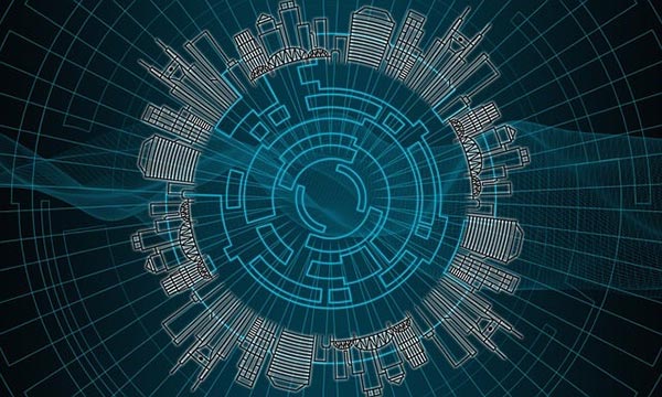 智慧園區中的城市高樓